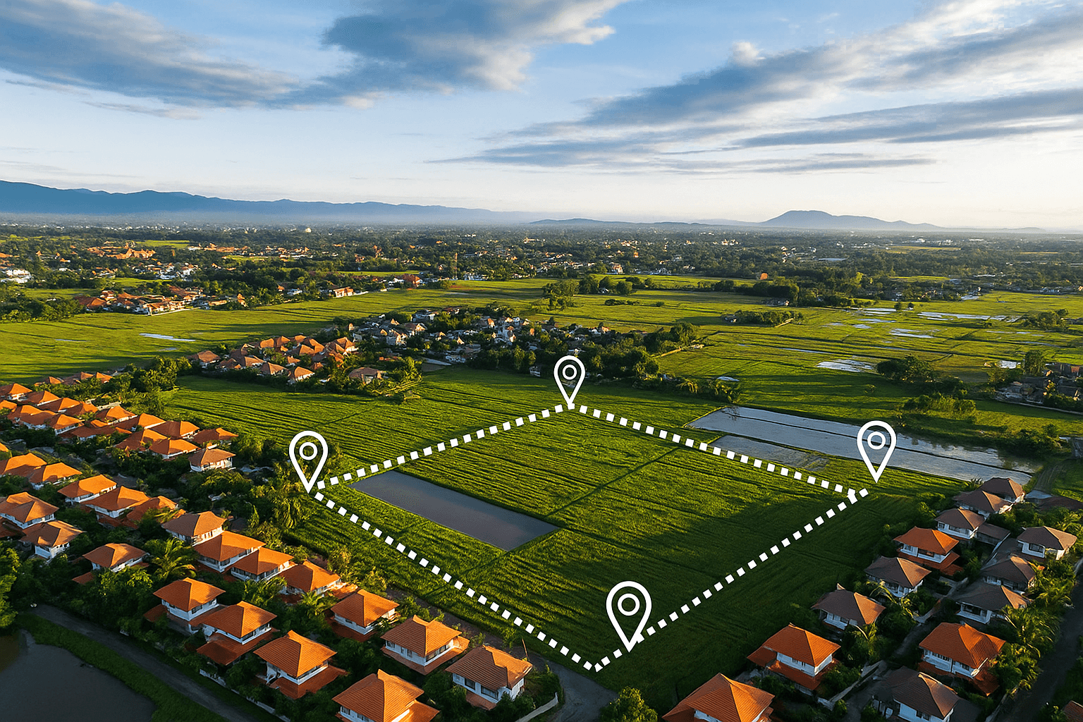 Land development project site